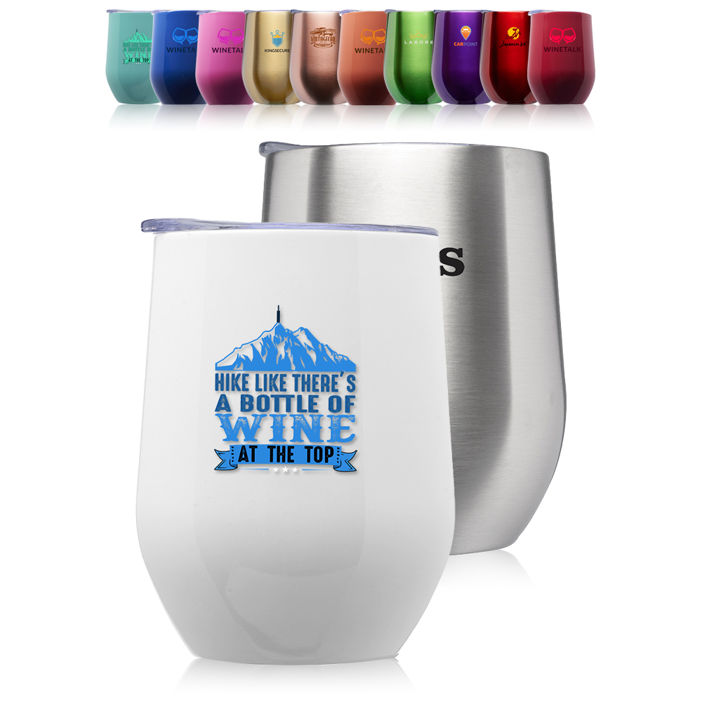 Picture of 11 Oz. Stemless Wine Glasses w/Lid