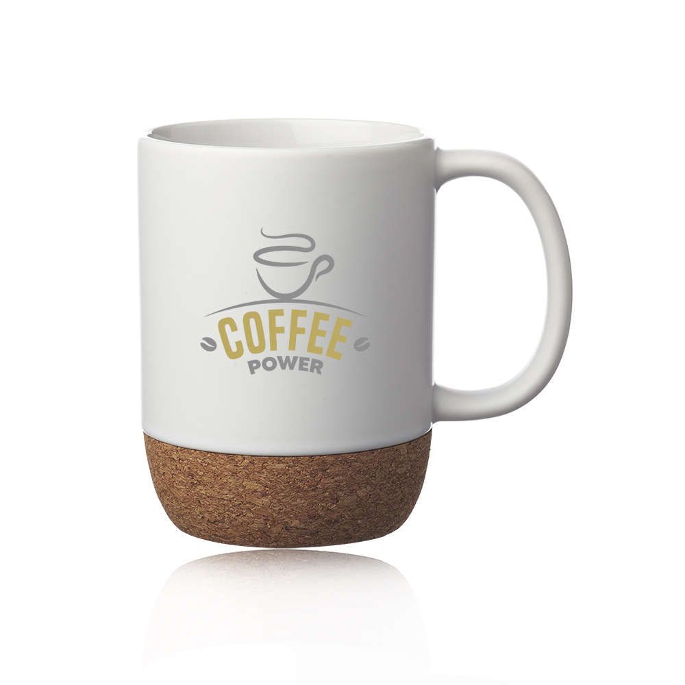 Picture of 15 oz Matte Cork Bottom Ceramic Mugs