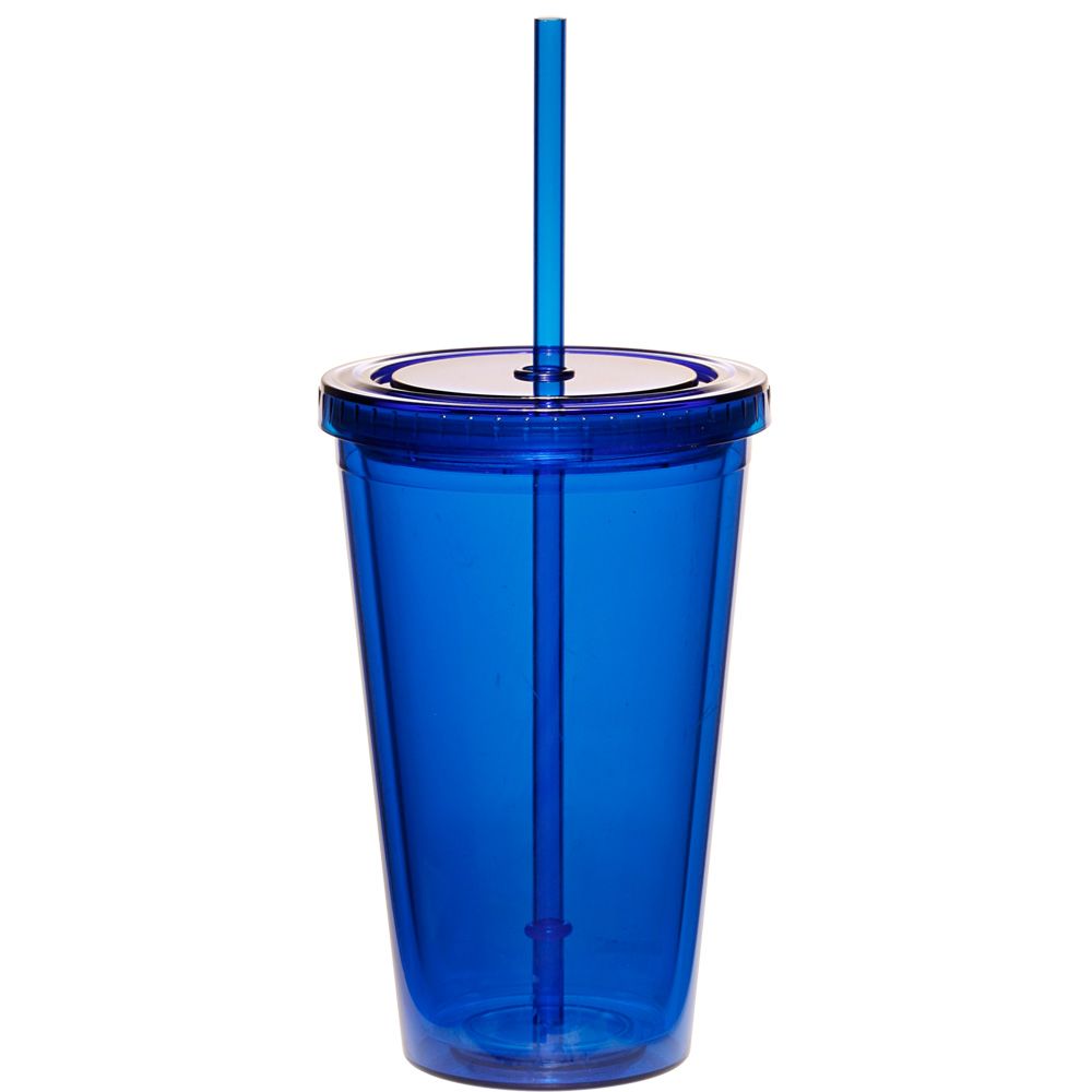 Picture of 16 Oz. Double Wall Acrylic Tumblers w/Straws
