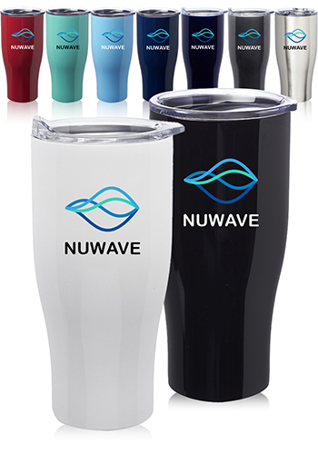 Picture of Monroe 27 Oz. Stainless Steel Grip Travel Tumblers