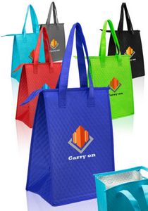 Picture of Zipper Insulated Lunch Tote Bags