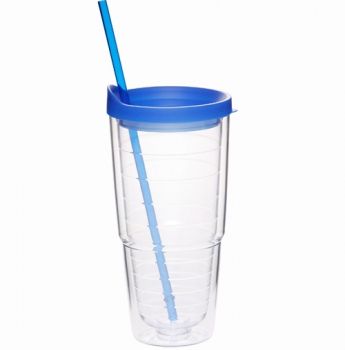 Picture of 24 Oz. Double Wall Solid Clear Orbit Acrylic Tumblers