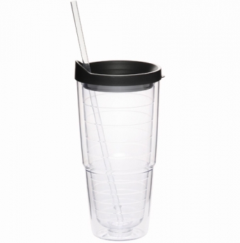 Picture of 24 Oz. Double Wall Solid Clear Orbit Acrylic Tumblers