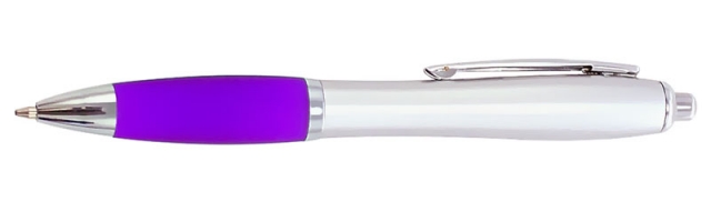 Picture of Curvaceous Grip Satin Click Ballpoint Pen