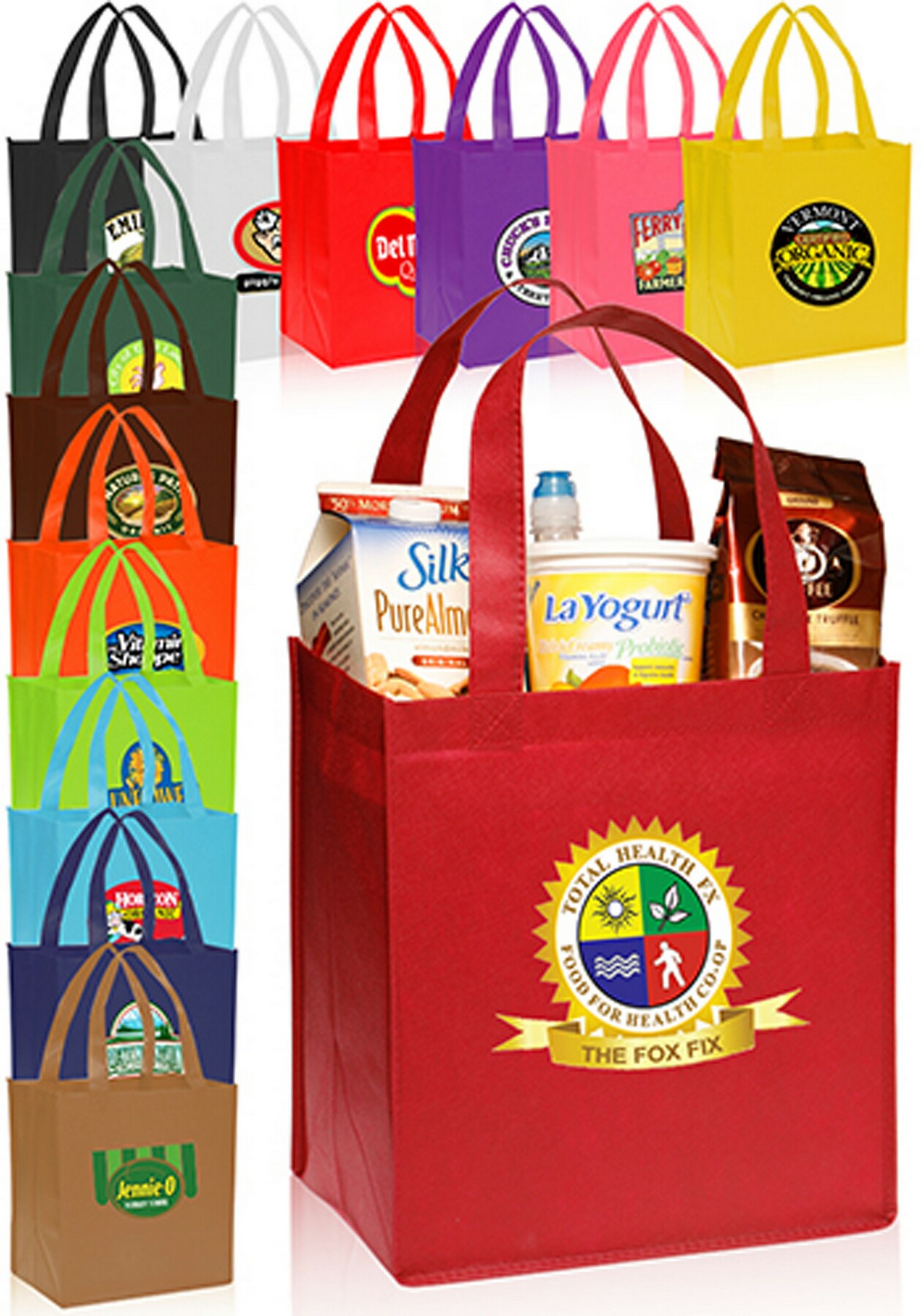 Picture of Value Non-woven Grocery Tote Bags (12"x12.75")