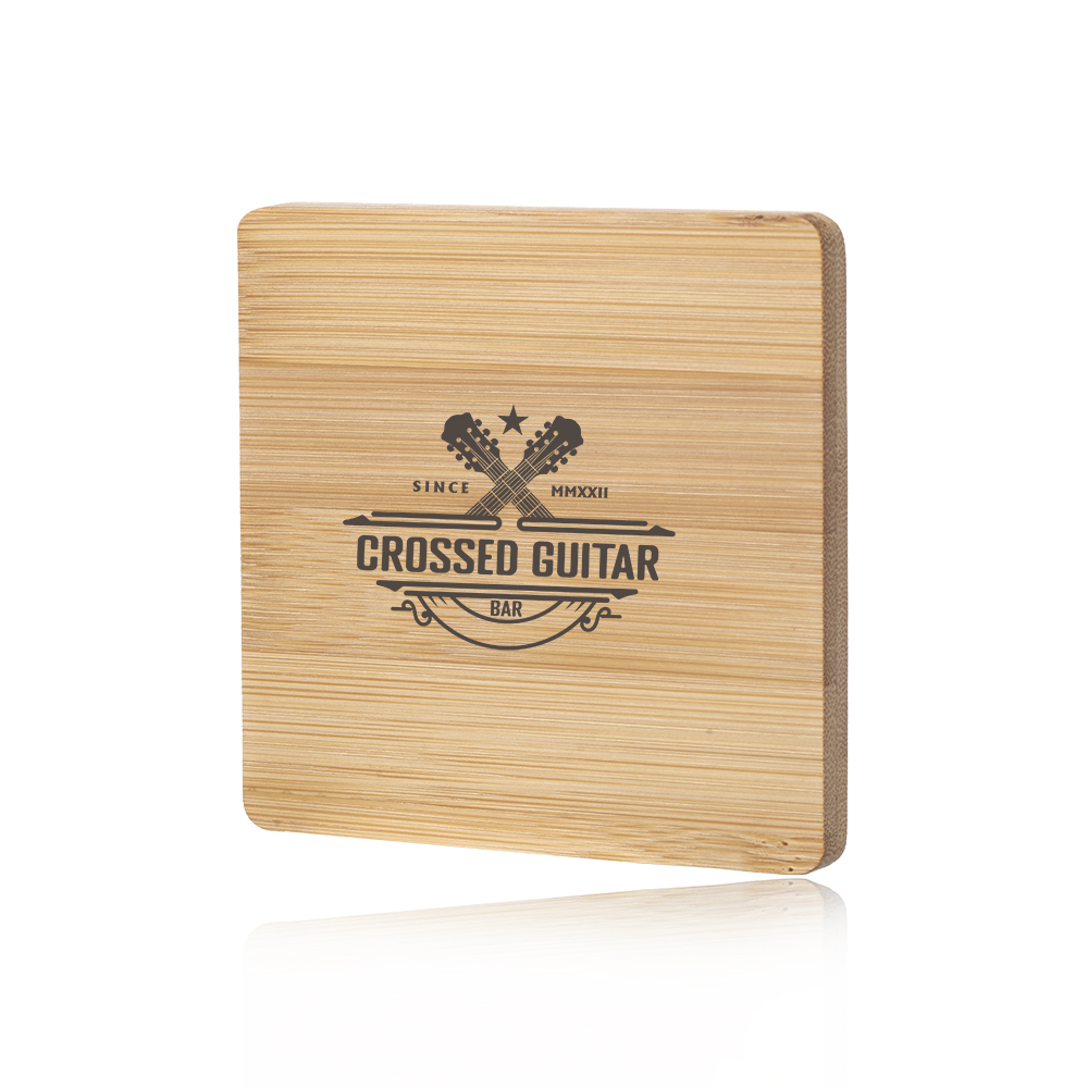 Picture of Bamboo Coaster with Concealed Bottle Opener