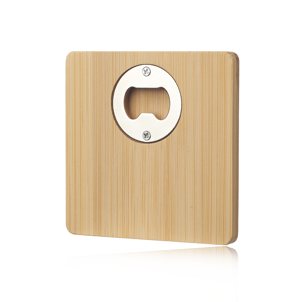 Picture of Bamboo Coaster with Concealed Bottle Opener