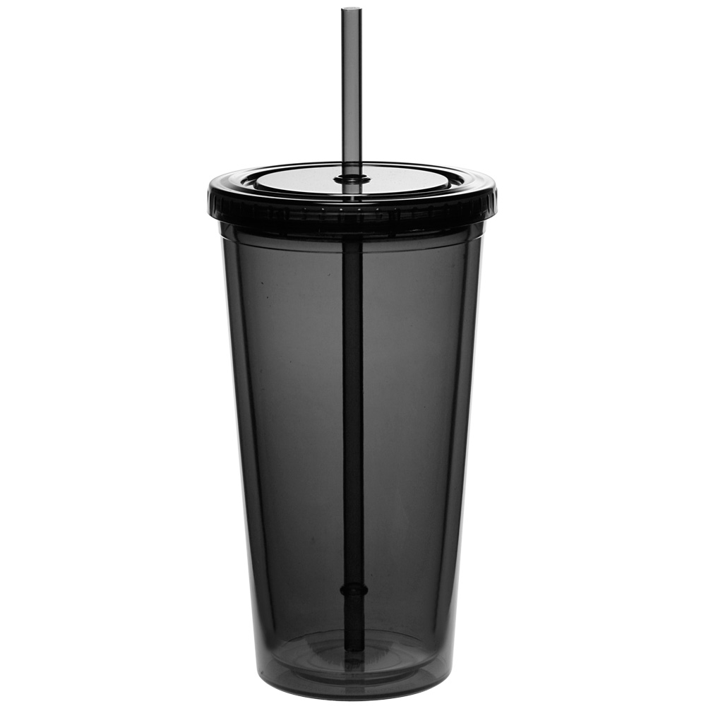 Picture of 20 Oz. Double Wall Acrylic Bottles W/Straws