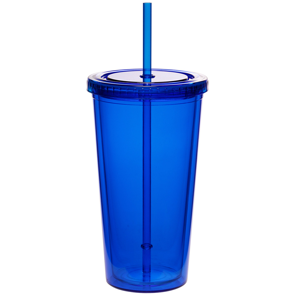 Picture of 20 Oz. Double Wall Acrylic Bottles W/Straws
