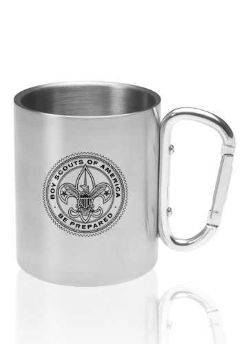 Picture of 10 Oz. Carabiner Handle Stainless Steel Mugs