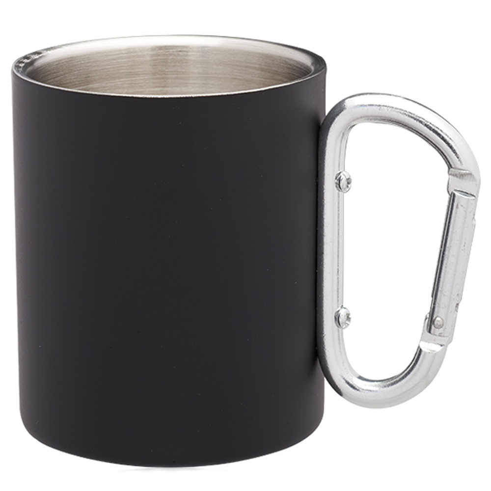 Picture of 10 Oz. Carabiner Handle Stainless Steel Mugs