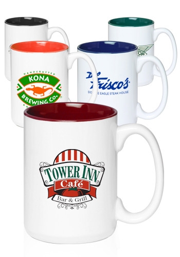 Picture of 15 Oz. Glossy Two Tone Ceramic Mugs