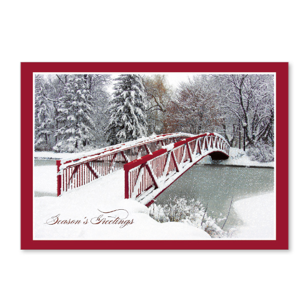 Picture of Snow Covered Bridge Holiday Card