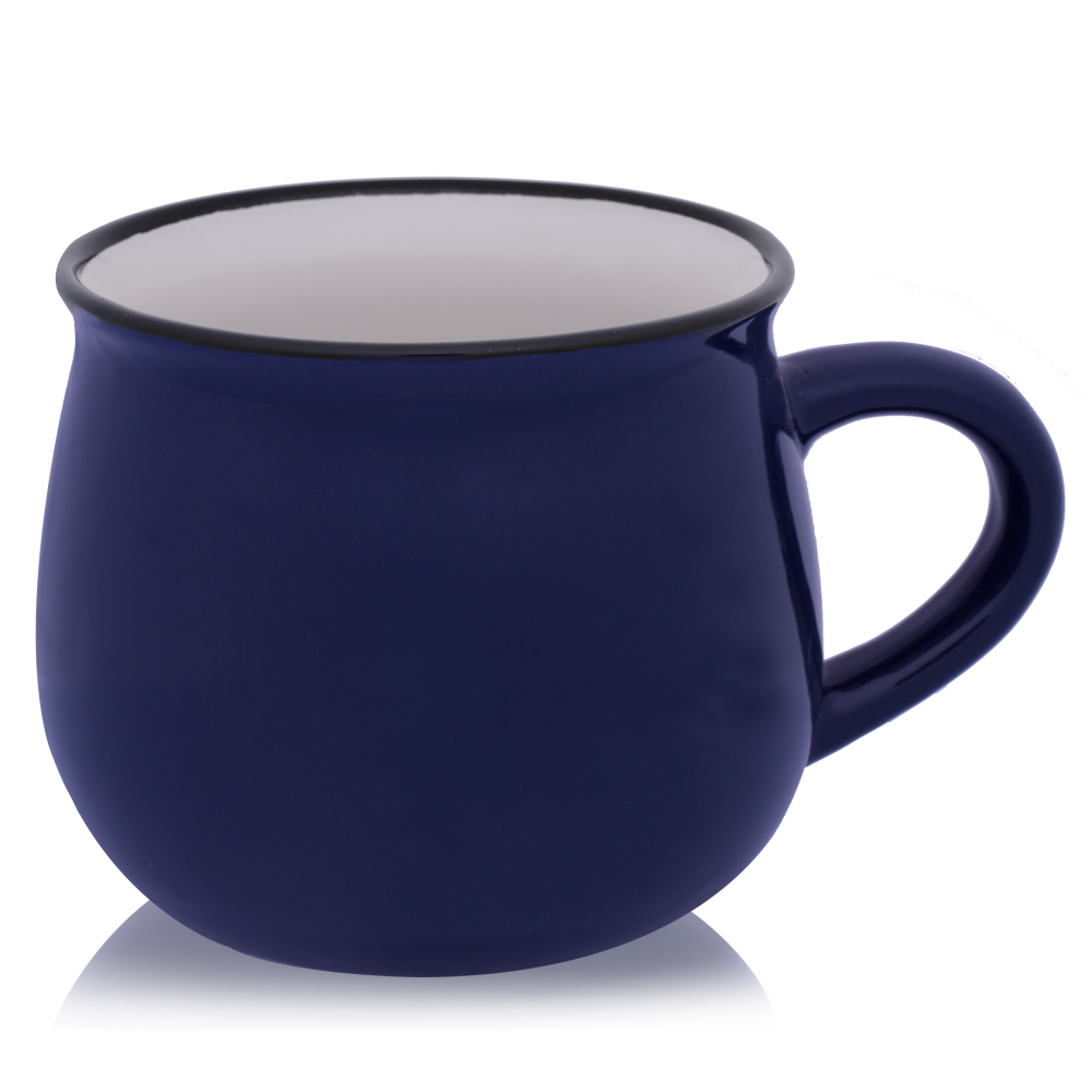 Picture of 12 Oz. Two Tone Glossy Pottery Coffee Mugs