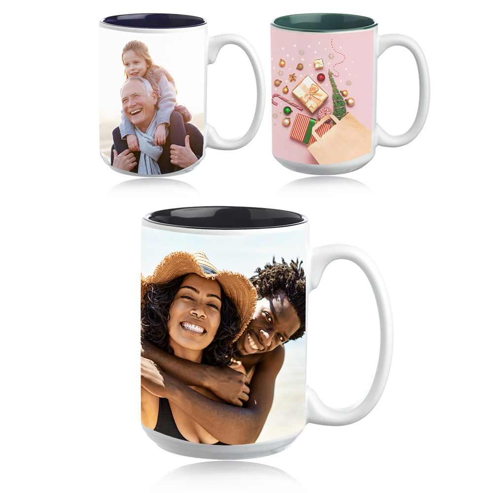 Picture of 15 Oz. Glossy Two-Tone Photo Mugs