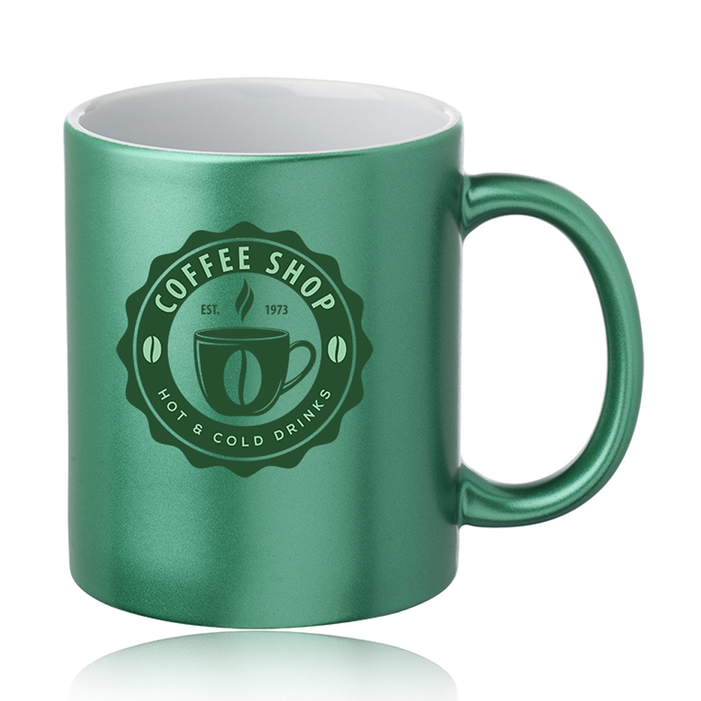 Picture of 11 oz. Metallic Ceramic Custom Mugs