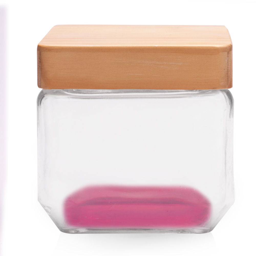 Picture of 27 Oz. Glass Candy Jars with Wooden Lid