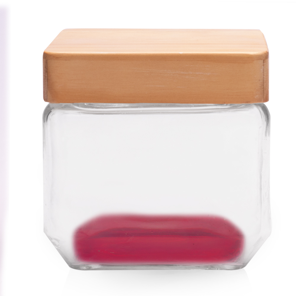 Picture of 27 Oz. Glass Candy Jars with Wooden Lid