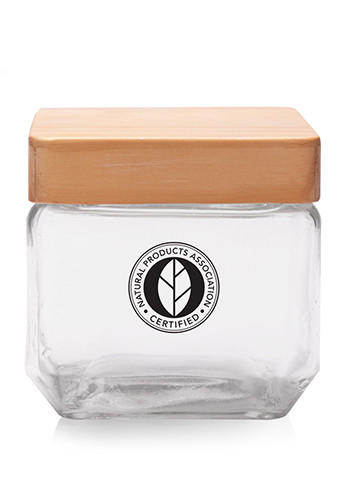 Picture of 27 Oz. Glass Candy Jars with Wooden Lid