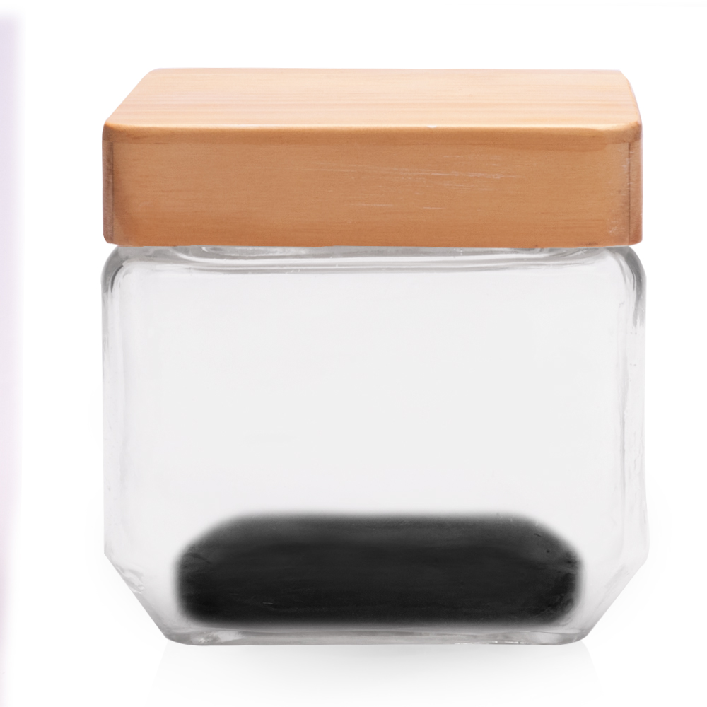 Picture of 27 Oz. Glass Candy Jars with Wooden Lid