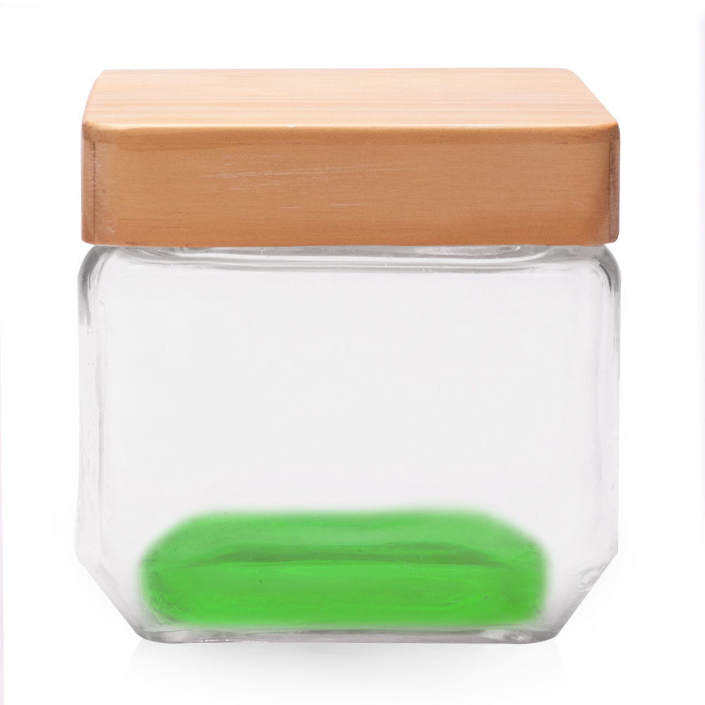 Picture of 27 Oz. Glass Candy Jars with Wooden Lid