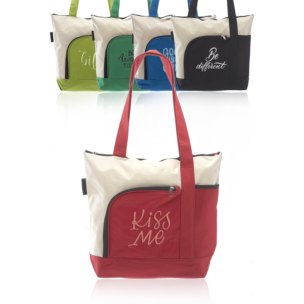 Picture of Zipper Polyester Tote Bags (14"x16.5")