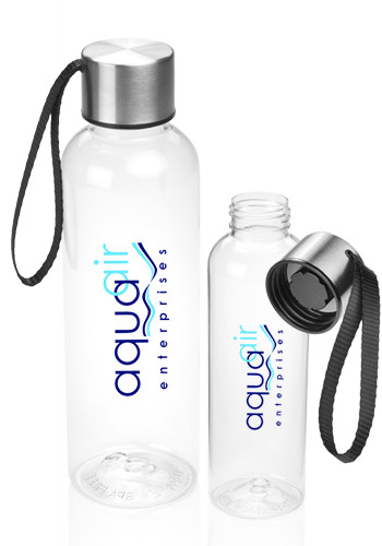 Picture of Meera 17 Oz. Clear Plastic Water Bottles with Strap