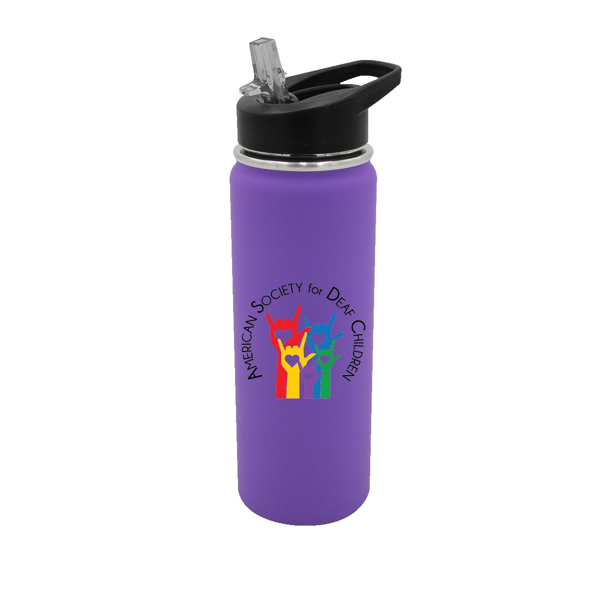 Picture of 20 Oz. Halcyon® Sports Bottle w/Flip Straw Lid (Full Color Digital)