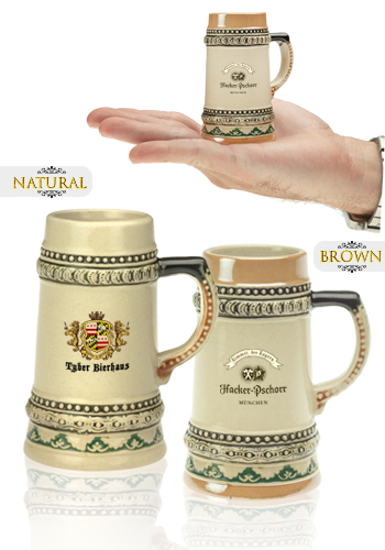 Picture of 2 Oz. Bremen Mini Ceramic Beer Mug Shooters