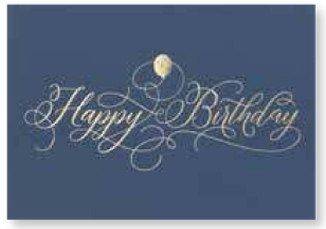 Picture of Navy & Gold Birthday Card