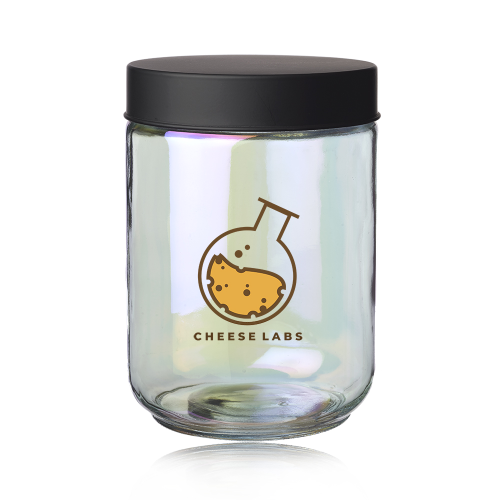 Picture of Luminous 33 oz. Iridescent Glass Storage Jars
