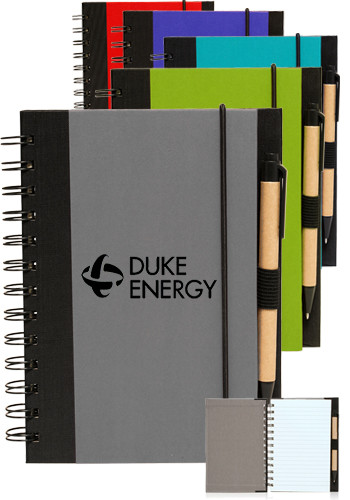 Picture of 5" x 7" Eco Friendly Spiral Notebook and Pen