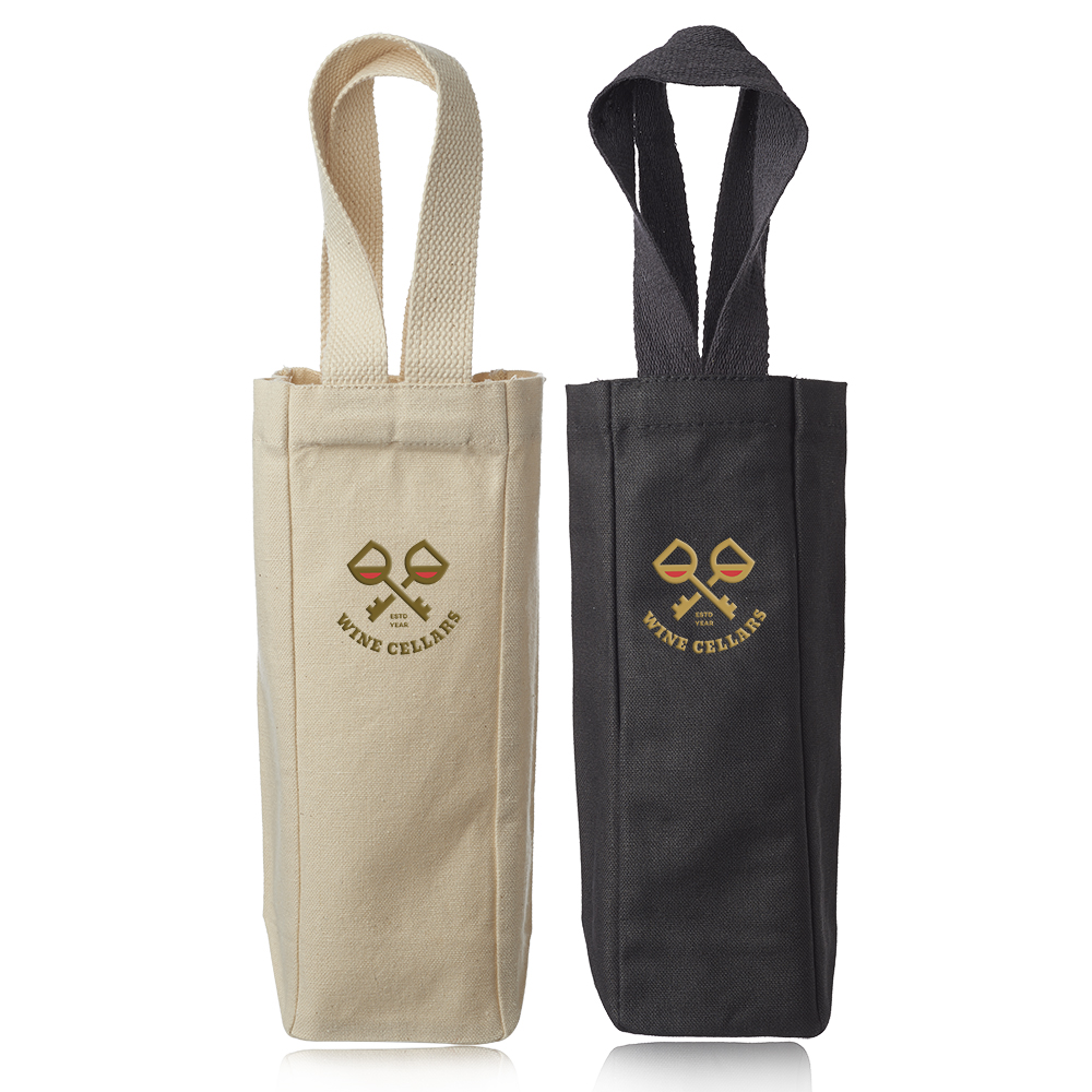 Picture of Lolo Single Bottle Canvas Wine Totes