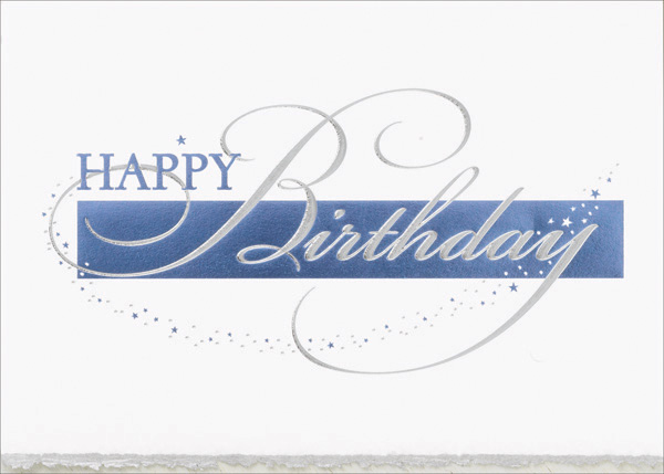 Picture of Blue & Silver Foil Birthday