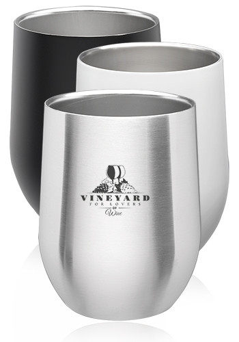 Picture of 11 Oz. Stainless Steel Stemless Wine Glasses