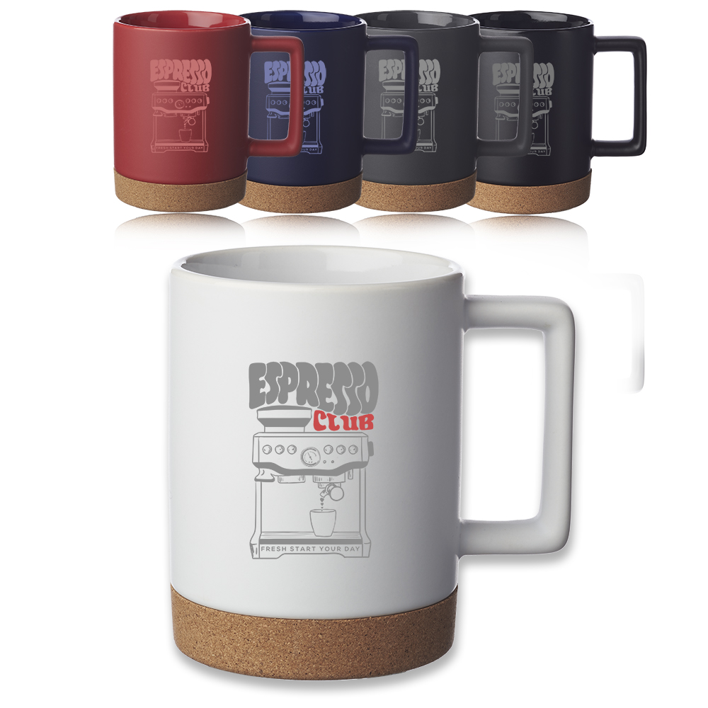 Picture of Caldwell 15 oz. Cork Base Ceramic Mugs