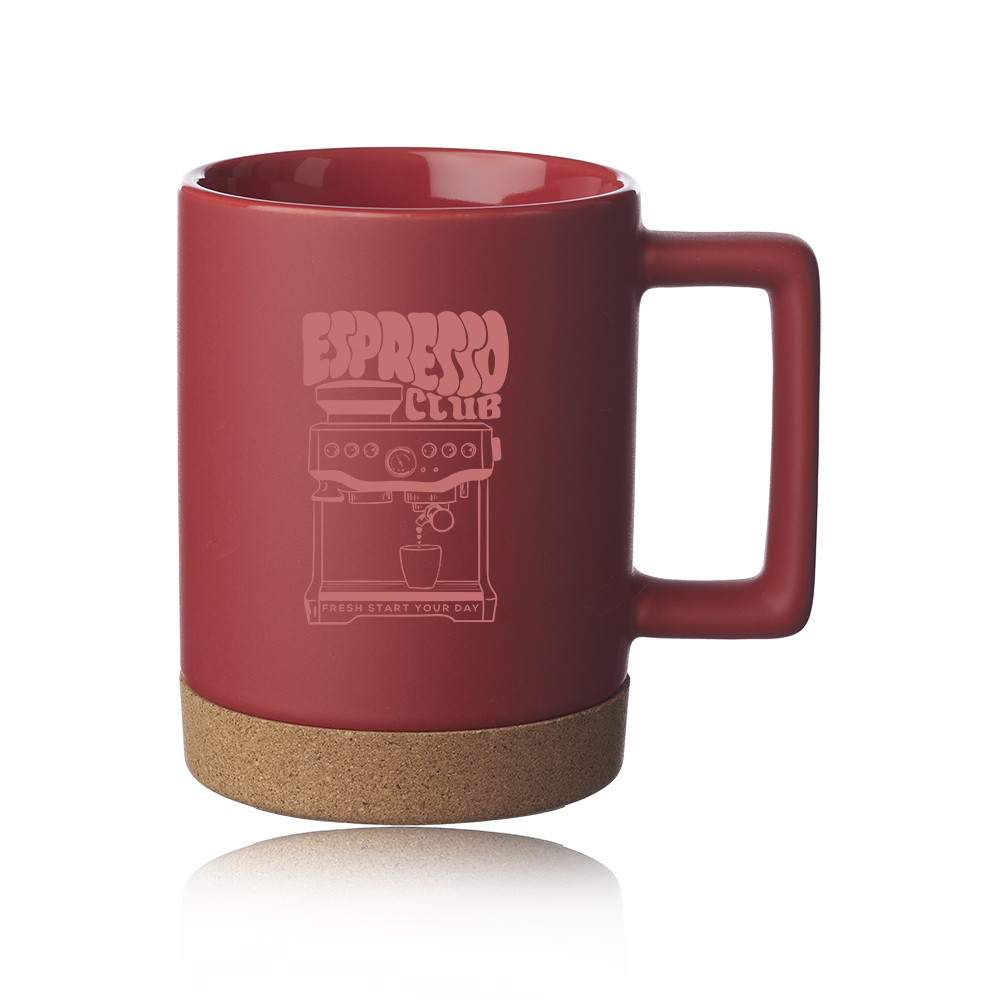 Picture of Caldwell 15 oz. Cork Base Ceramic Mugs