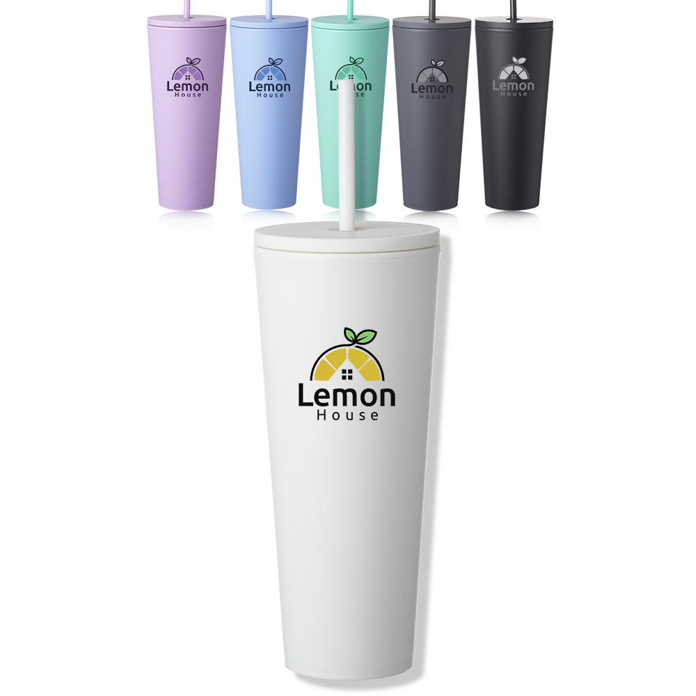 Picture of 24 oz. Kenai Plastic Tumblers with Straw