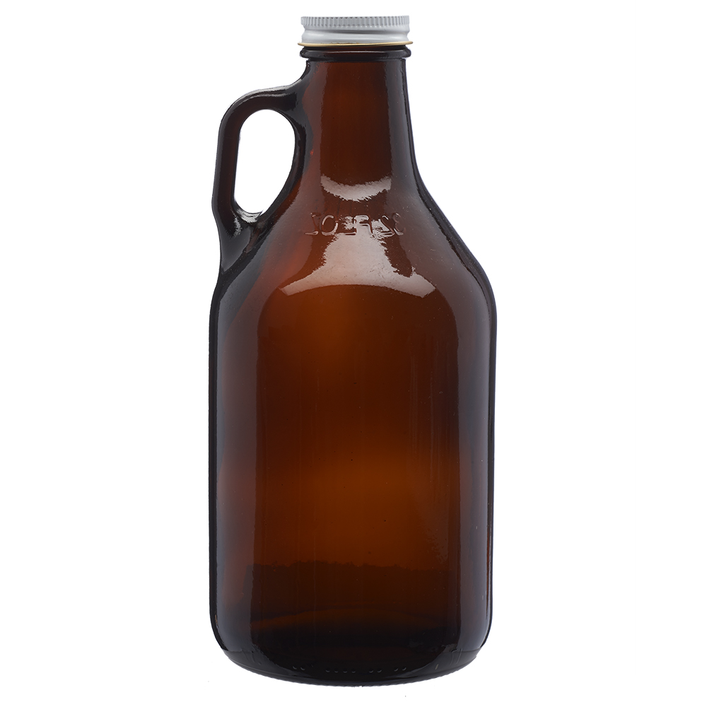 Picture of 32 Oz. Amber Handle Glass Beer Growler