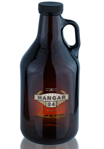 Picture of 32 Oz. Amber Handle Glass Beer Growler