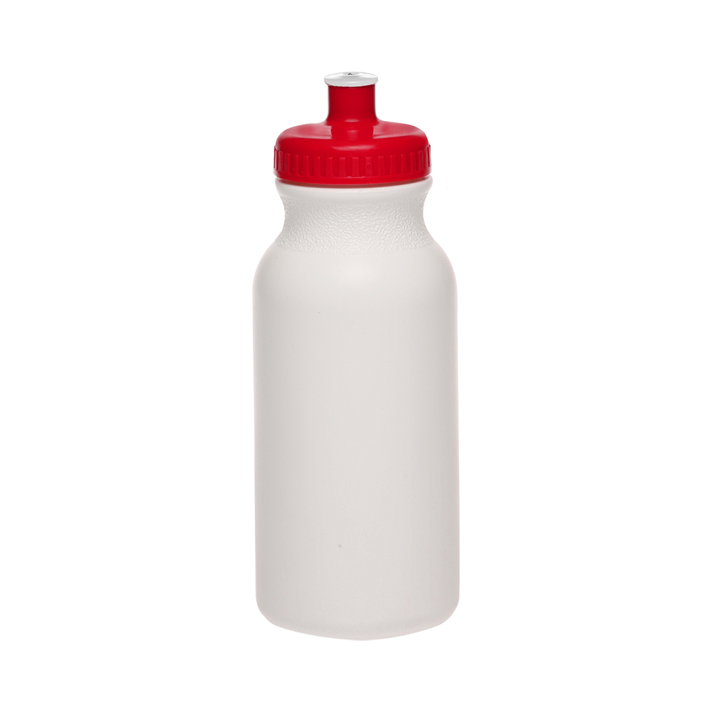 Picture of 20 Oz. White Super Value Sports Bottle w/ Ridged Cap