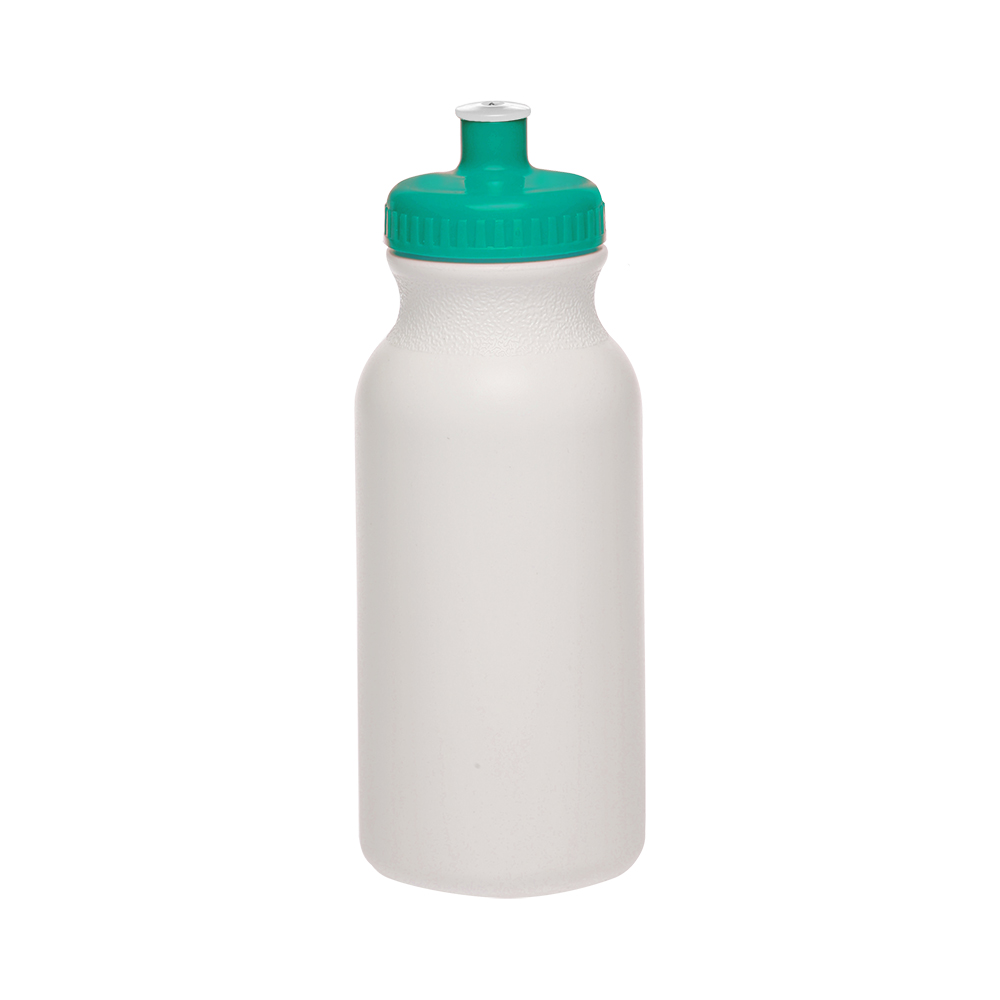 Picture of 20 Oz. White Super Value Sports Bottle w/ Ridged Cap