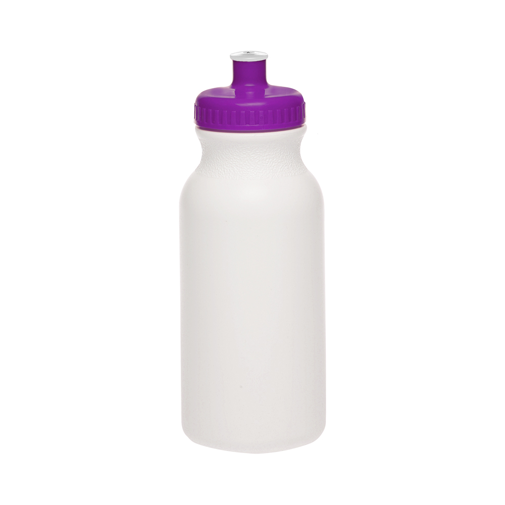 Picture of 20 Oz. White Super Value Sports Bottle w/ Ridged Cap