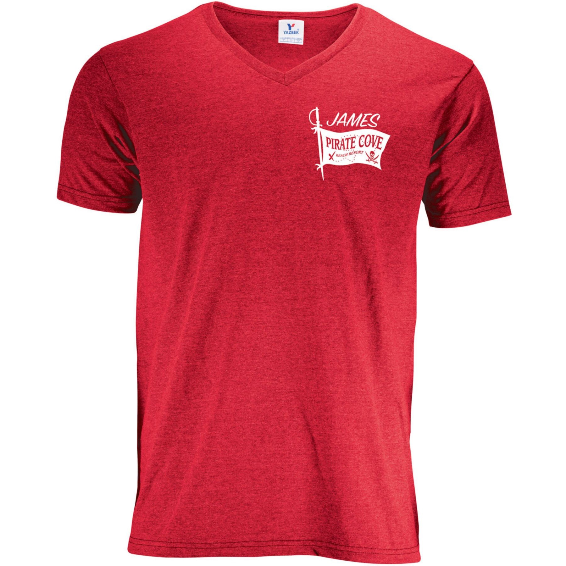 Picture of Men's 50/50 V-Neck T-Shirt Screen Print