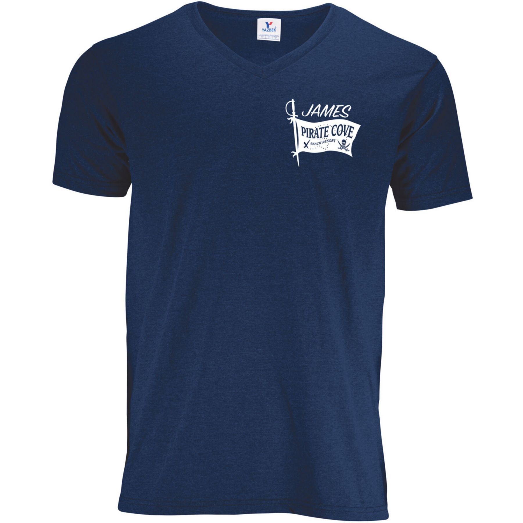 Picture of Men's 50/50 V-Neck T-Shirt Screen Print