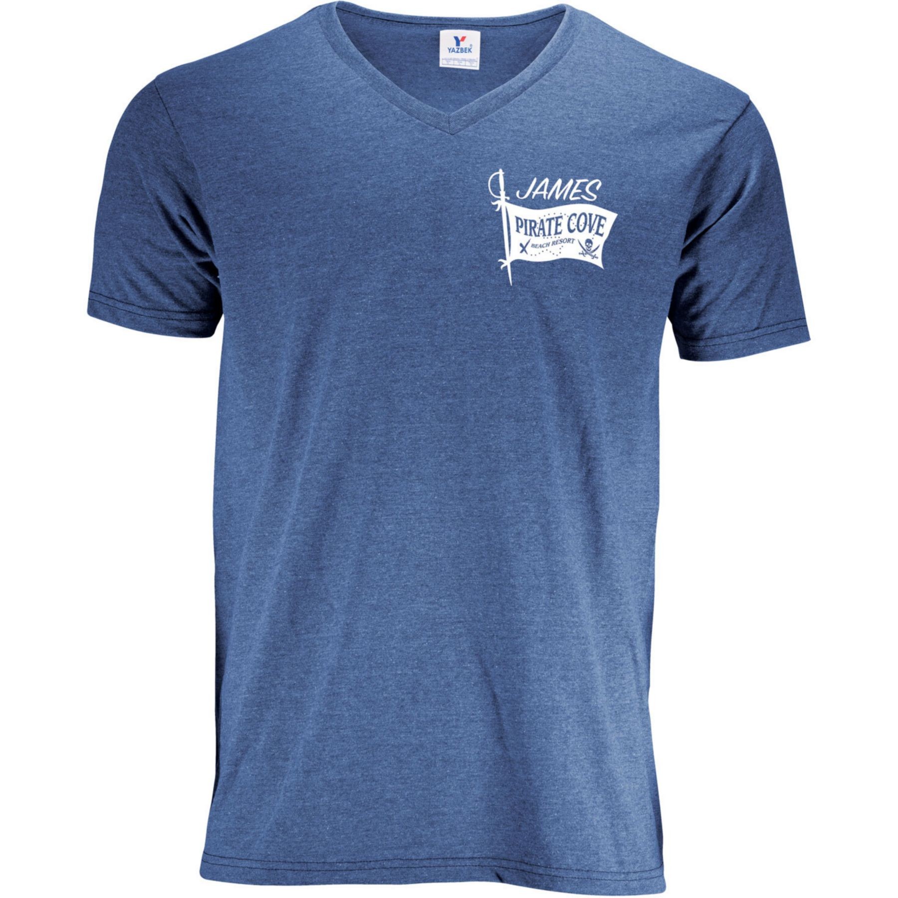 Picture of Men's 50/50 V-Neck T-Shirt Screen Print