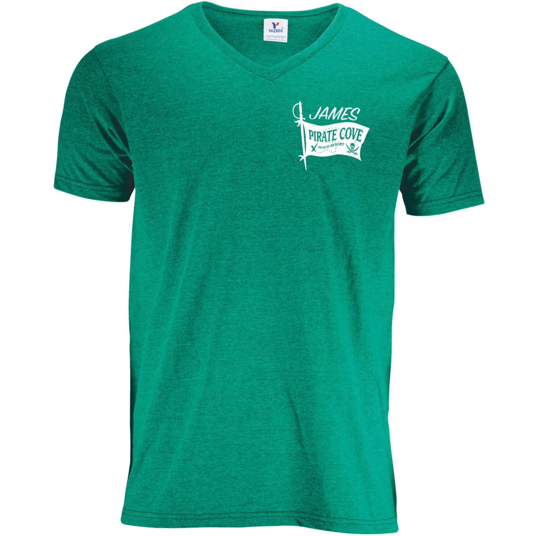 Picture of Men's 50/50 V-Neck T-Shirt Screen Print