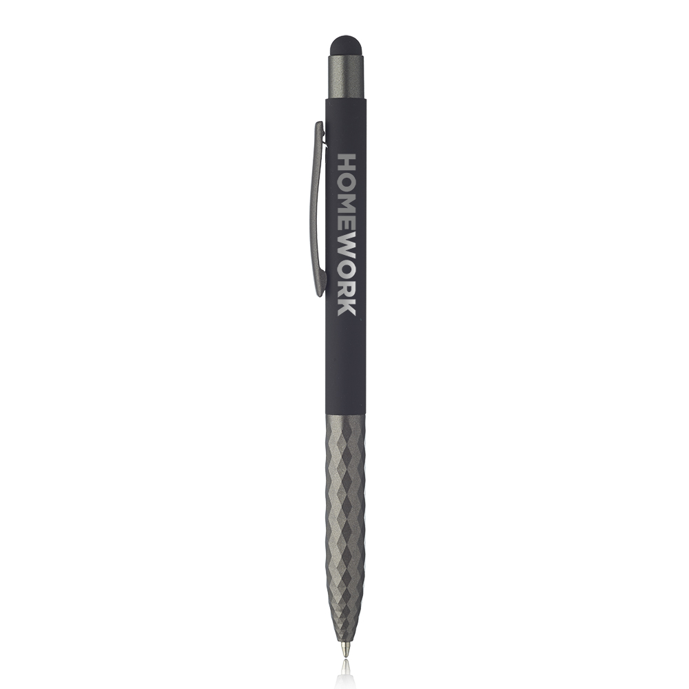 Picture of Geometric Aluminum Ball Point Pens with Stylus