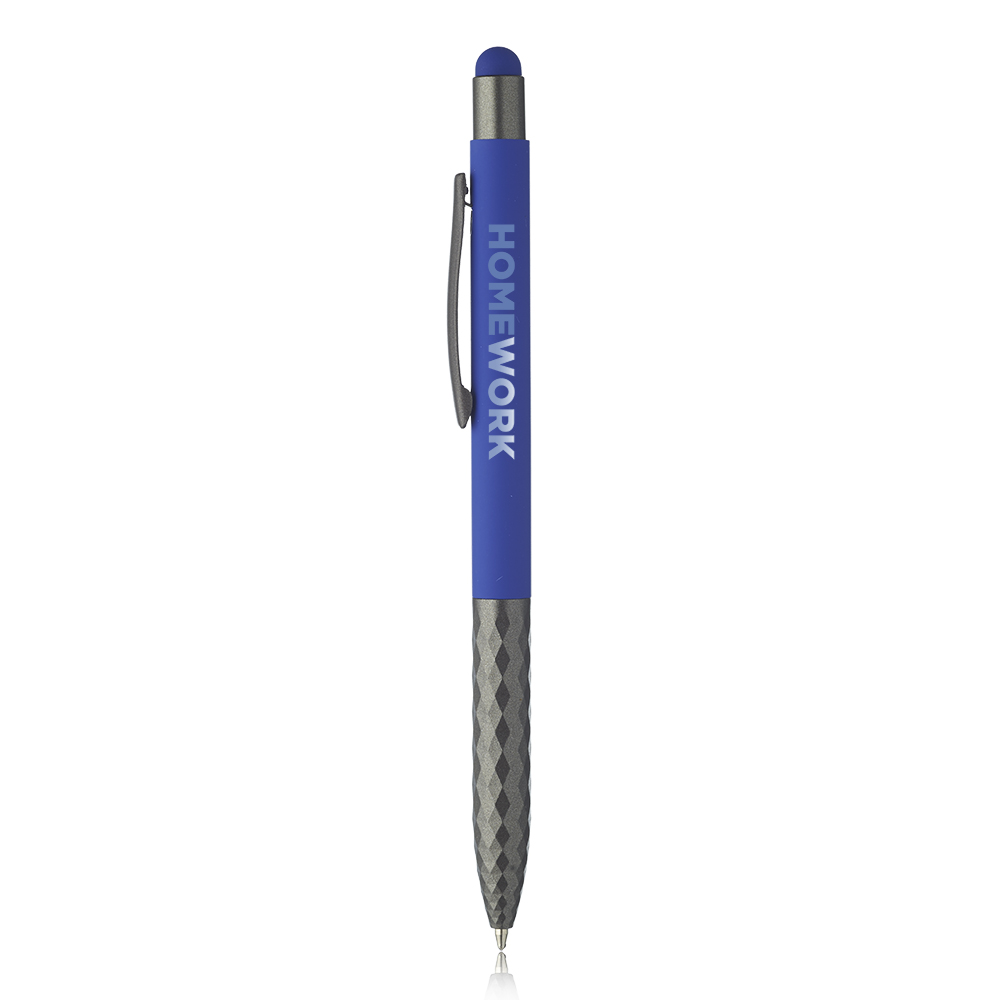 Picture of Geometric Aluminum Ball Point Pens with Stylus