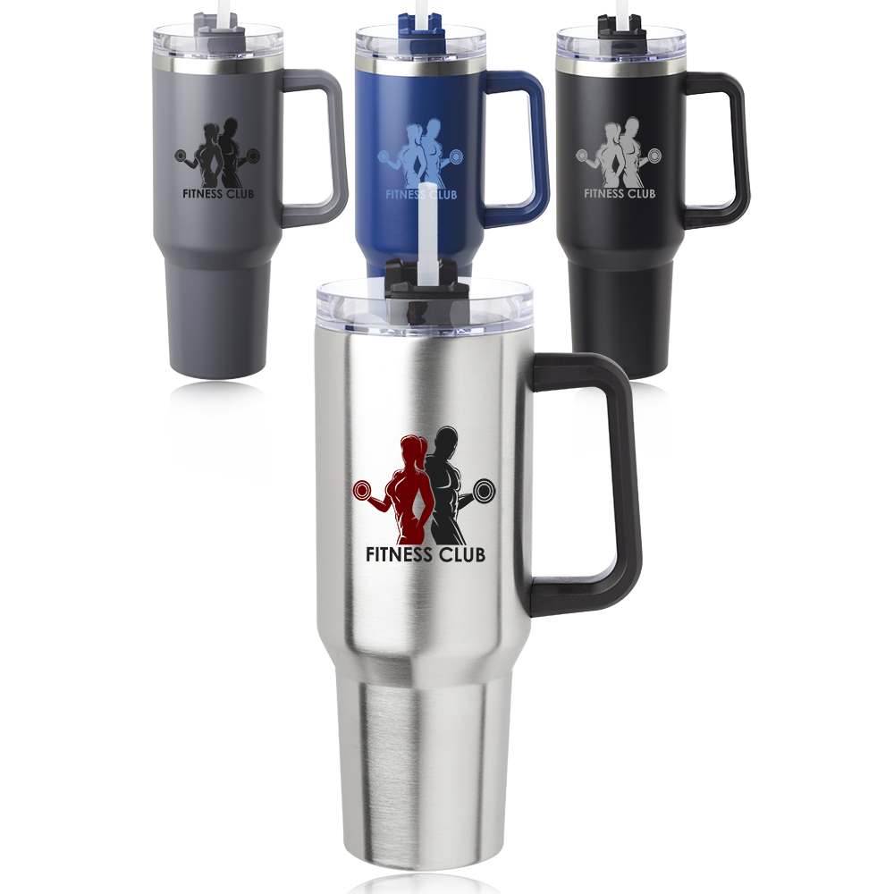 Picture of 40 oz. Alps Stainless Steel Travel Mugs with Handle